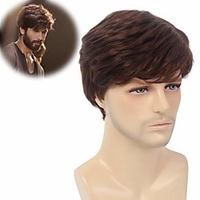Brown Wig Men Short Curly Men Wigs Layered Synthetic Hair for Male Man Daily Everyday Costume Halloween Party Full Wig miniinthebox