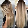 Brown Wigs for Women Blonde Long Light Golden Wigs Ombre Pink Wigs Synthetic Hair Highlighted Hair Dark Roots Wigs 26 Inch miniinthebox