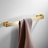 Brushed brass Towel Bar Bathroom Towel Rack Bathroom Towel Rack Solid Copper Single Rod 1-Towel Bar Wall Mounted