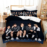 BTS Home Textiles 3D Bedding Duvet Cover Set with Pillowcase 2/3pcs Bedroom BTS For Holiday Decoration(Include 1 Duvet Cover and 1or 2 Pillowcases) miniinthebox