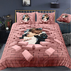 BTS Series 3-Piece Duvet Cover Set Hotel Bedding Sets Comforter Cover with Soft Lightweight Microfiber For Holiday Decoration(Include 1 Duvet Cover and 1or 2 Pillowcases)