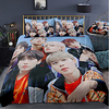 BTS Series 3-Piece Duvet Cover Set Hotel Bedding Sets Comforter Cover with Soft Lightweight Microfiber For Holiday Decoration(Include 1 Duvet Cover and 1or 2 Pillowcases)