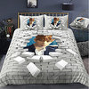 BTS Series 3-Piece Duvet Cover Set Hotel Bedding Sets Comforter Cover with Soft Lightweight Microfiber For Holiday Decoration(Include 1 Duvet Cover and 1or 2 Pillowcases)