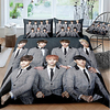 BTS Series 3-Piece Duvet Cover Set Hotel Bedding Sets Comforter Cover with Soft Lightweight Microfiber For Holiday Decoration(Include 1 Duvet Cover and 1or 2 Pillowcases)