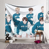 BTS Wall Tapestry Art Decor Blanket Curtain Hanging Home Bedroom Living Room Decoration Polyester Handsome Star Celebrity