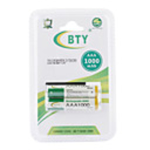 BTY 1000mAh AAA Ni-MH Rechargeable Battery Set (2-pack)