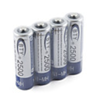 BTY 2500mAh NH-AA HR6 Rechargeable Battery Set (4-pack)