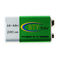 BTY 280mAh Ni-MH 9V Rechargeable Battery