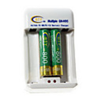 BTY 800mAh Ni-MH AAA Rechargeable Batteries 2-Pack with AC Charger