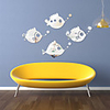 Bubble Fish Animals Wall Stickers Mirror Wall Stickers Decorative Wall Stickers Acrylic Home Decoration Wall Decal Wall Decoration 1pc