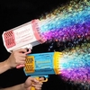 Bubble Gun Rocket 69 Holes Soap Gatling Bubbles Machine Gun Shape Automatic Blower With Light Toys For Kids Pomperos Childrens Day Gift miniinthebox
