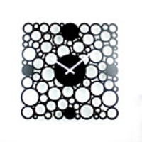 Bubble Pattern Mute Sweep Wall Clock