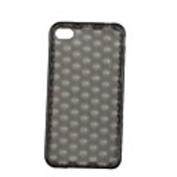 Bubble Transparent Soft Case for iPhone4 (Black)