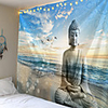 Buddha Statue Tapestry Twin Hippie Wall Hanging Bedspread Throw Cover Bohemian Beach Mat Table Cloths Home Art Decor Blanket