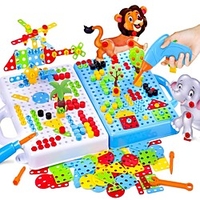 Building Blocks Construction Set Toys Drill Set 198 pcs STEAM Toy compatible ABSPC Legoing Transformable Creative Educational Boys
