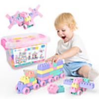 Building Blocks Educational Toy Construction Set Toys 150 pcs Train Creative compatible Soft Plastic Legoing Creative Exquisite Parent-Child Interaction All Boys