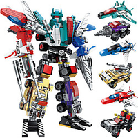 Building Blocks Educational Toy Construction Set Toys Transformation Car Toy 506 pcs Car Helicopter Robot compatible A Grade ABS Plastic Legoing Transformable All-In-1 Creative Boys