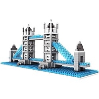 Building Blocks Educational Toy LOZ Blocks Construction Set Toys 570 pcs Architecture Famous buildings London Bridge compatible Legoing Non Toxic DIY Classic Boys
