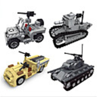 Building Blocks Military Blocks Vehicle Playset Toy Playsets Educational Toy Construction Set Toys 172-425 pcs Military Tank compatible ABSPC Legoing Creative DIY Simulation Parent-Child Interaction