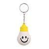 Bulb Style Keychain with Soft Plastic Material-White