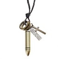 Bullet Pattern Cow Leather Necklace