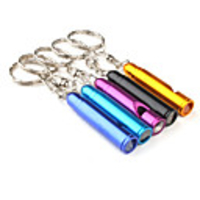 Bullet Shaped Aluminum Keychain Whistle with Medicine Bottle