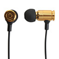 Bullet Style In-Ear Stereo Earphones (Gold)