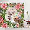 Bunny Flower Egg Digital Printing Shower Curtain Shower Curtains Hooks Modern Polyester New Design