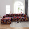 Burgundy Floral Print Dustproof All-powerful Slipcovers Stretch L Shape Sofa Cover Super Soft Fabric Couch Cover Sofa Furniture Protector with One Free Boster Case miniinthebox