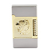 Butane Lighter with Grinding Wheel and Tiger Head Pattern