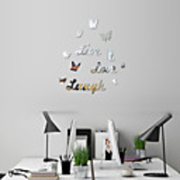 Butterfly 3D Mirror Wall Stickers Home Decor Art Decal Wall Stickers for Kids Room Living Room Decorating Mural Decoration