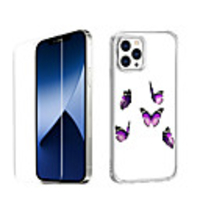 Butterfly Case For iPhone 12 iPhone 11 iPhone 12 Pro Max Unique Design Protective Case with Screen Protector Shockproof Back Cover TPU