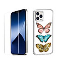 Butterfly Case For iPhone 12 iPhone 11 iPhone 12 Pro Max Unique Design Protective Case with Screen Protector Shockproof Back Cover TPU