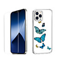 Butterfly Case For iPhone 12 iPhone 11 iPhone 12 Pro Max Unique Design Protective Case with Screen Protector Shockproof Back Cover TPU
