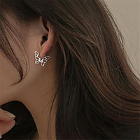 Butterfly Earrings Earrings Classic Fashion Punk Trendy Romantic Sweet Cute Imitation Pearl Earrings Jewelry Silver For Gift Date Street Birthday Festival 1 Pair miniinthebox