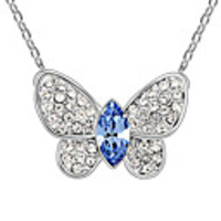 Butterfly Pattern Fashion Crystal Necklace