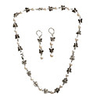 Butterfly Pattern Pearl Necklace and Earring