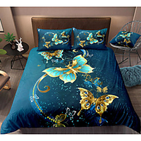 Butterfly Print 3-Piece Duvet Cover Set Hotel Bedding Sets Comforter Cover with Soft Lightweight Microfiber,  Include 1 Duvet Cover,  2 Pillowcases for Double/Queen/King(1 Pillowcase for Twin/Single) miniinthebox
