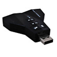 C-Media Powered Diamond Virtual 7.1-Surround USB 2.0 Sound Card with 2 Speakers and 2 Microphones