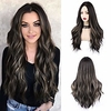 C175 Long Curly Wig 55 cm Middle Parting Womens Wigs Natural Synthetic Wigs Womens Curly Wavy Wig Party Cosplay Halloween WQ04 miniinthebox