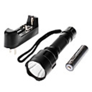C8 5-Mode Cree Q5 LED Flashlight Set with Battery Charger (1x18650)