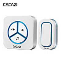 CACAZI 9909 IP44 Waterproof Wireless Doorbell 280M remote 48 ringtones 6 volume door chime tamper-proof door ring