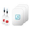 CACAZI Home Intelligent Wireless Pager Doorbell Old man Child Emergency Call Alarm 80m Remote Cordless 2 SOS button 3 Receiver