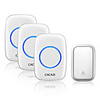 CACAZI Home Self-powered Wireless Doorbell Without Battery 60 Chimes 5 Volume 0-110 dB Smart Door Ring Bell