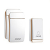 CACAZI Home Waterproof Wireless Doorbell Self-Powered LED Light No Battery Button Cordless Ring Bell 38 Chime 1 Button 2 Receiver