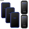 CACAZI Home Welcome Wireless Doorbell Waterproof 300M Remote 2 Button 3 Receiver Smart Calling Door Bell