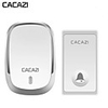 CACAZI Self-Powered Waterproof Wireless Doorbell LED Light No Battery Home Cordless door bell 1 Button 1 Receiver