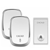 CACAZI Self-Powered Waterproof Wireless Doorbell LED Light No Battery Home Cordless door bell 1 Button 2 Receiver