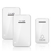 CACAZI Self-powered Waterproof Wireless Doorbell No Battery LED Light 200M Home Cordless Bell 1 Button 2 Receiver
