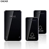 CACAZI Self-powered Waterproof Wireless Doorbell No Battery LED Light 200M Home Cordless Bell 2 Button 1 Receiver